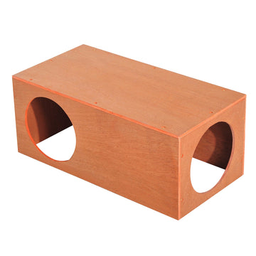 Outdoor Rabbit Hideaway Shelter Indoor Cat Tunnel Garden Kitty Box House Pet Home Run Play Cage Waterproof 60Lx30Wx25H(cm)