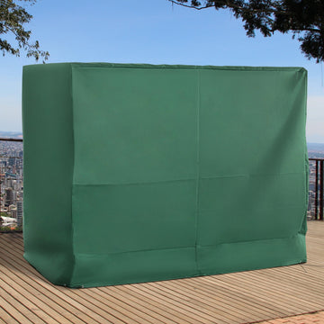 3-Seat Outdoor Garden Swing Chair Protective Cover Water UV Resistant, 240L x 133Wcm, Green