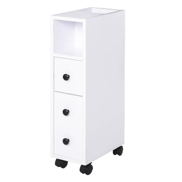 Slimline Bathroom Storage Cabinet - White