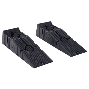 2 Pieces Car Ramps Heavy Duty 5 Ton Motorhome Levelling Ramps, Plastic Garage Workshop Car Lift, Portable Automotive Vehicle Campervan Car Ramp, Black