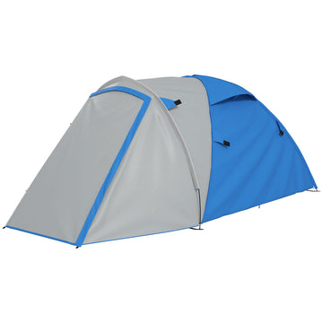 Two-Man Dome Tent, with Front Porch and Accessories - Blue/Grey