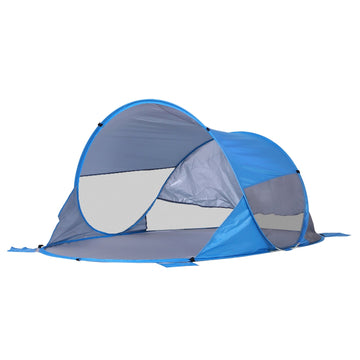 Fibreglass Frame 2 Person Pop-Up Lightweight Camping Tent Blue