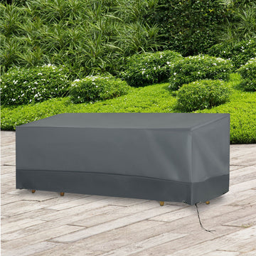 Rectangular Patio Garden Furniture Cover Waterproof for 3 Seater Sofa Bistro Set, UV Resistant Protection 600D Oxford Fabric Rattan Lounge Clean Cover, 190 x 72 x 76cm, Grey