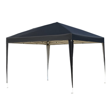 3 x 3M Garden Pop Up Gazebo Height Adjustable Marquee Party Tent Wedding Canopy with Carrying Bag, Black