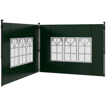 Set of Two 3 x 3m Gazebo Frame Replacement Walls - Green