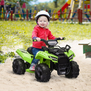 6V Kids Electric Ride on Car Toddlers Quad Bike All Terrain Vehicle Toy With Music for 18-36 months Green