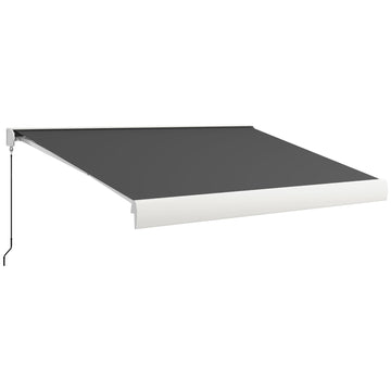 4 x 3(m) Electric Retractable Awning with Remote Controller, Aluminium Frame Sun Canopies for Patio Door Window