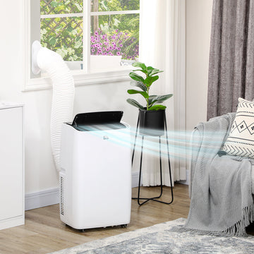 14000 BTU Air Conditioning Unit, 3-in-1 Portable Air Conditioner, Dehumidifier, Fan with 3 Speeds, Sleep Mode, Remote, LED Display, 24H Timer, Window Venting Kit, Children Lock, 430 sq.ft