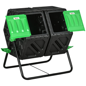 130L Double Chamber Composter - Black