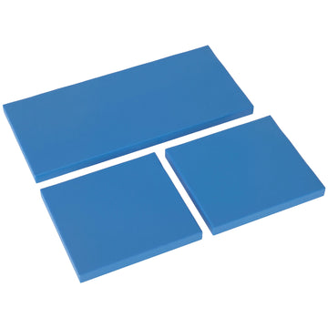 Outdoor Seat Cushion Pads for Rattan Furniture, 3 PCs Garden Furniture Cushions, Sky Blue