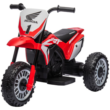 6V Kids Motorbike, Three-Wheel Kids Electric Bike with Horn, Startup Sound for Ages 18-36 Months - Red