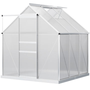 190 x 190cm Walk-In Polycarbonate Greenhouse