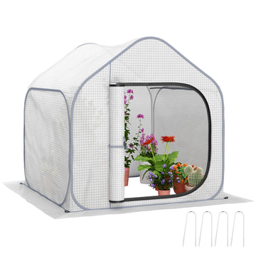 150 x 148cm Pop-Up Greenhouse - White