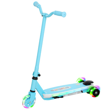 Electric Scooter for Kids Ages 4-7, with Auxiliary Rear Wheels, Flashing LED Light and Electric Brake, Kids Electric Scooter for Boys Girls, 6 KM/H & 8 KM, Blue