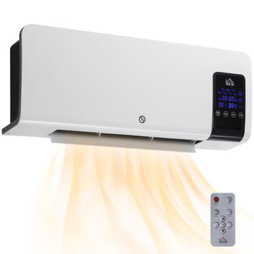 2kW Wall-Mounted Heater, 18-45°C Temperature - White