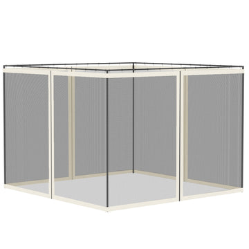 302 x 207cm Universal Replacement Mesh Sidewall Netting for Gazebos and Canopy Tents, (Sidewall Only) White