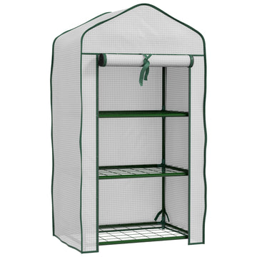 Three-Tier Mini Greenhouse - White