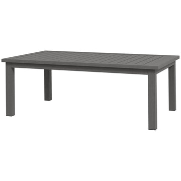 100cm x 60cm Aluminium Outdoor Coffee Table - Brown