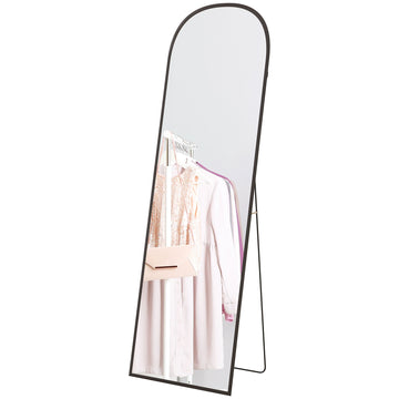 162cm Aluminium Frame Standing Mirror - Black