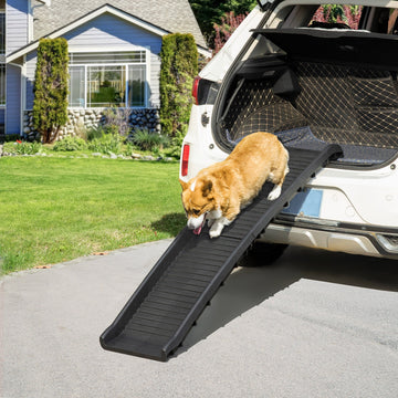 Foldable Pet Ramp Dog Car Ramp for SUVs, Cars - Black
