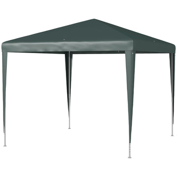 2.7m x 2.7m Garden Gazebo Marquee Party Tent Wedding Canopy Outdoor(Dark Green)