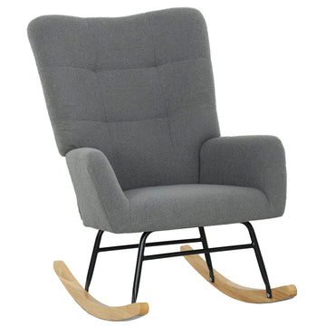 Teddy Fleece Rocking Chair - Grey