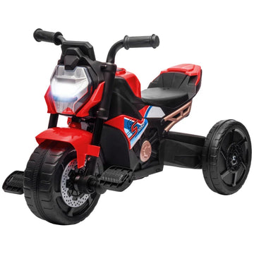 Motorcycle Design, 3 in 1 Toddler Trike, Sliding Car, Balance Bike with Headlight, Music, Horn, Red