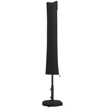 Parasol Cover, Cantilever Umbrella Cover for 2-3.5 m Parasols, Banana Umbrella Cover with Zipper for Outdoor Garden, Patio, Black