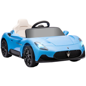 Maserati MC20 Licensed 12V Kids Electric Ride on Car with Remote Control, Spring Suspension, Blue