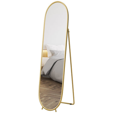 Two-Way Curved Full Length Mirror - Gold Tone