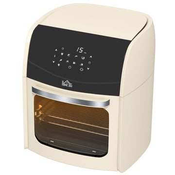 Digital Air Fryer with 8 Preset Modes, Rapid Air Circulation, 12L Air Fryer Oven with Memory Function, 1800W, Cream