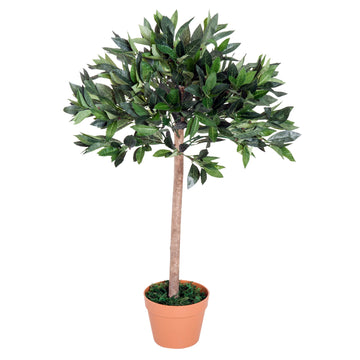 3ft Artificial Olive Tree Indoor Plant Greenery for Home Office Potted in An Orange Pot