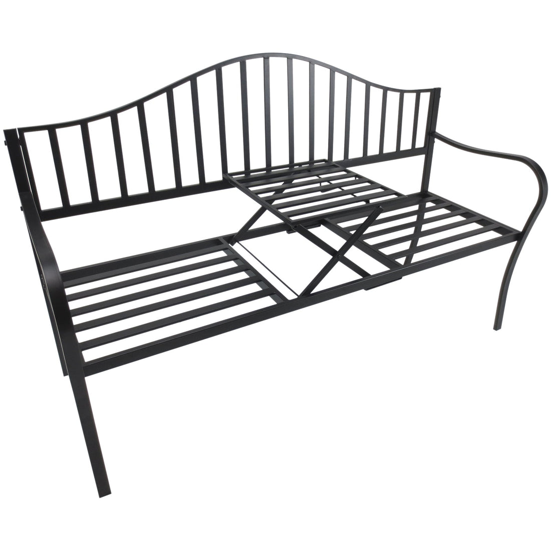Metal Bench W/Table, 150Lx53Wx95H cm