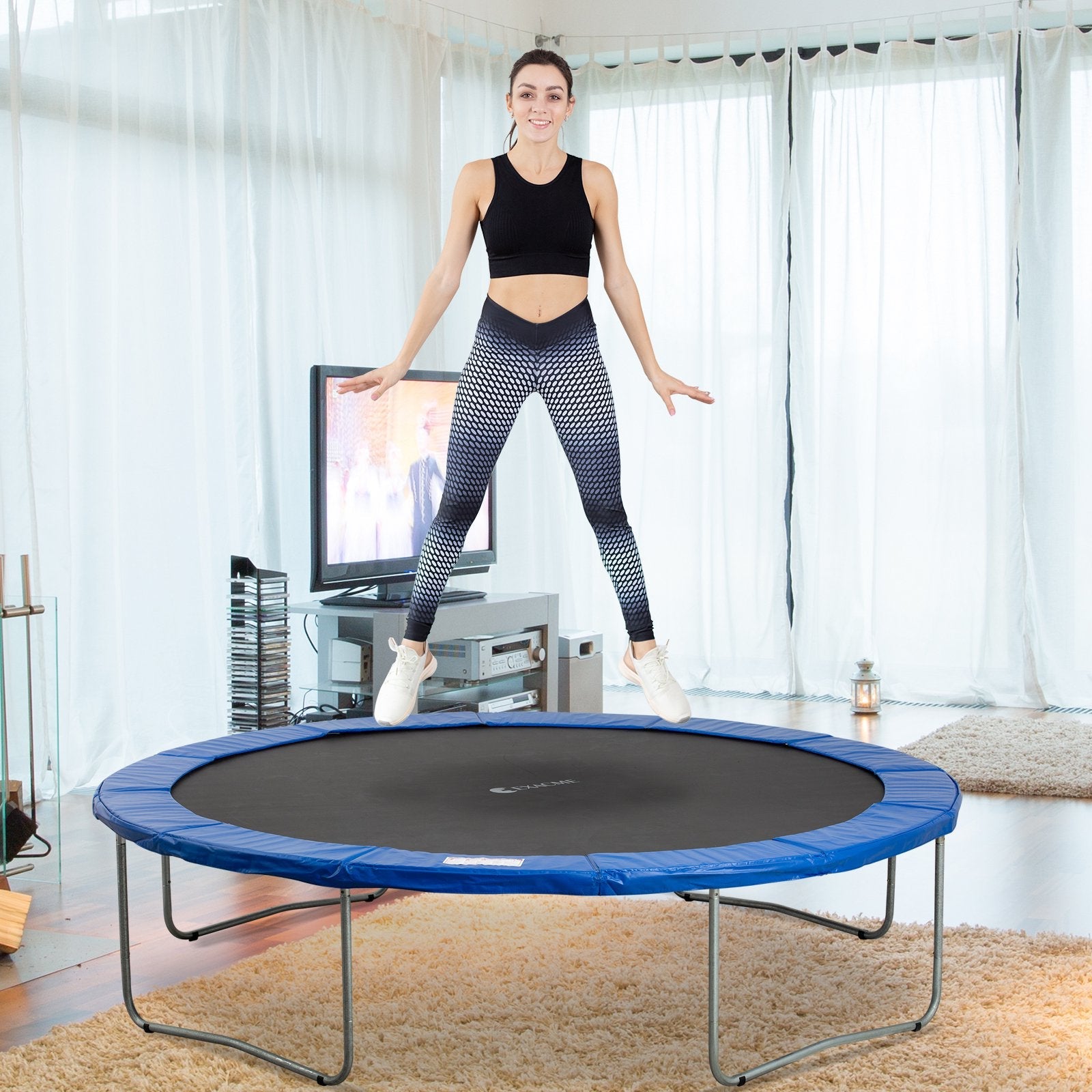 12ft Trampoline Pad Φ366cm Trampoline Accessories Surround Pad Thick Foam Pads Padding Replacement Spare- Blue