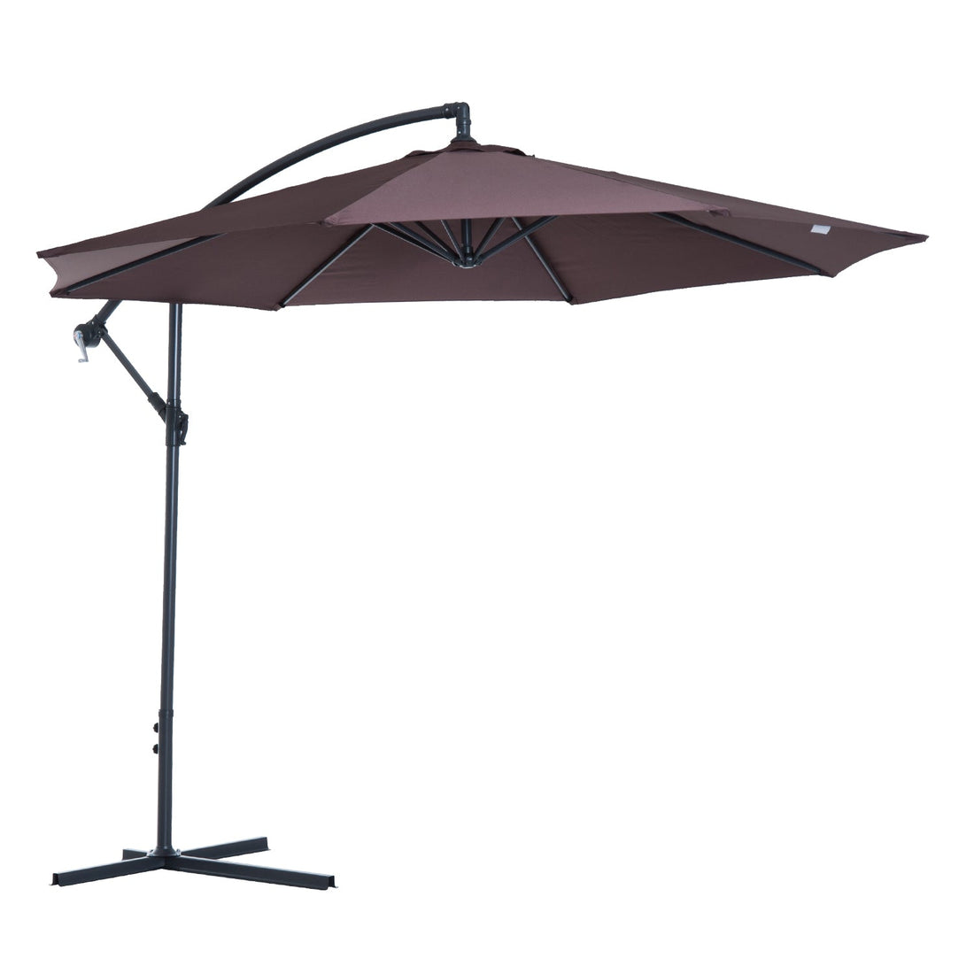 Φ3m Hanging Umbrella Parasol-Coffee