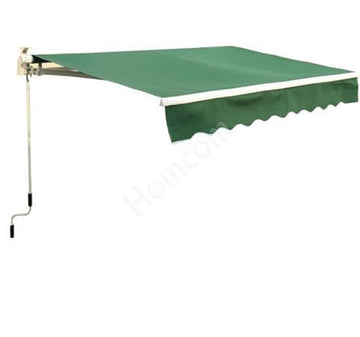 Manual Retractable Awning, size (4m x3m)-Green