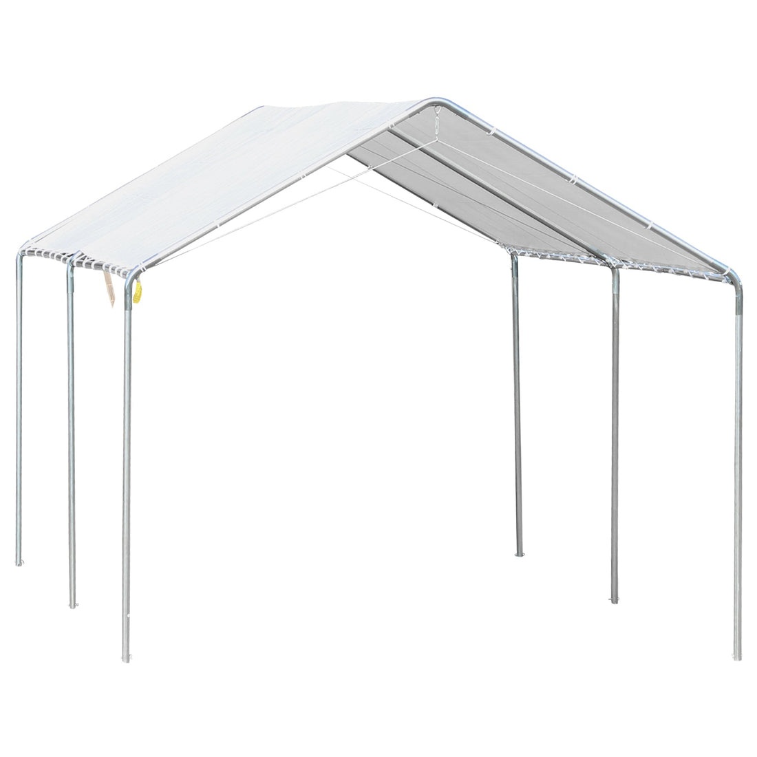 3 x 6m Heavy Duty Carport Garage Car Shelter Galvanized Steel Outdoor Open Canopy Tent Water UV Resistant Waterproof, White
