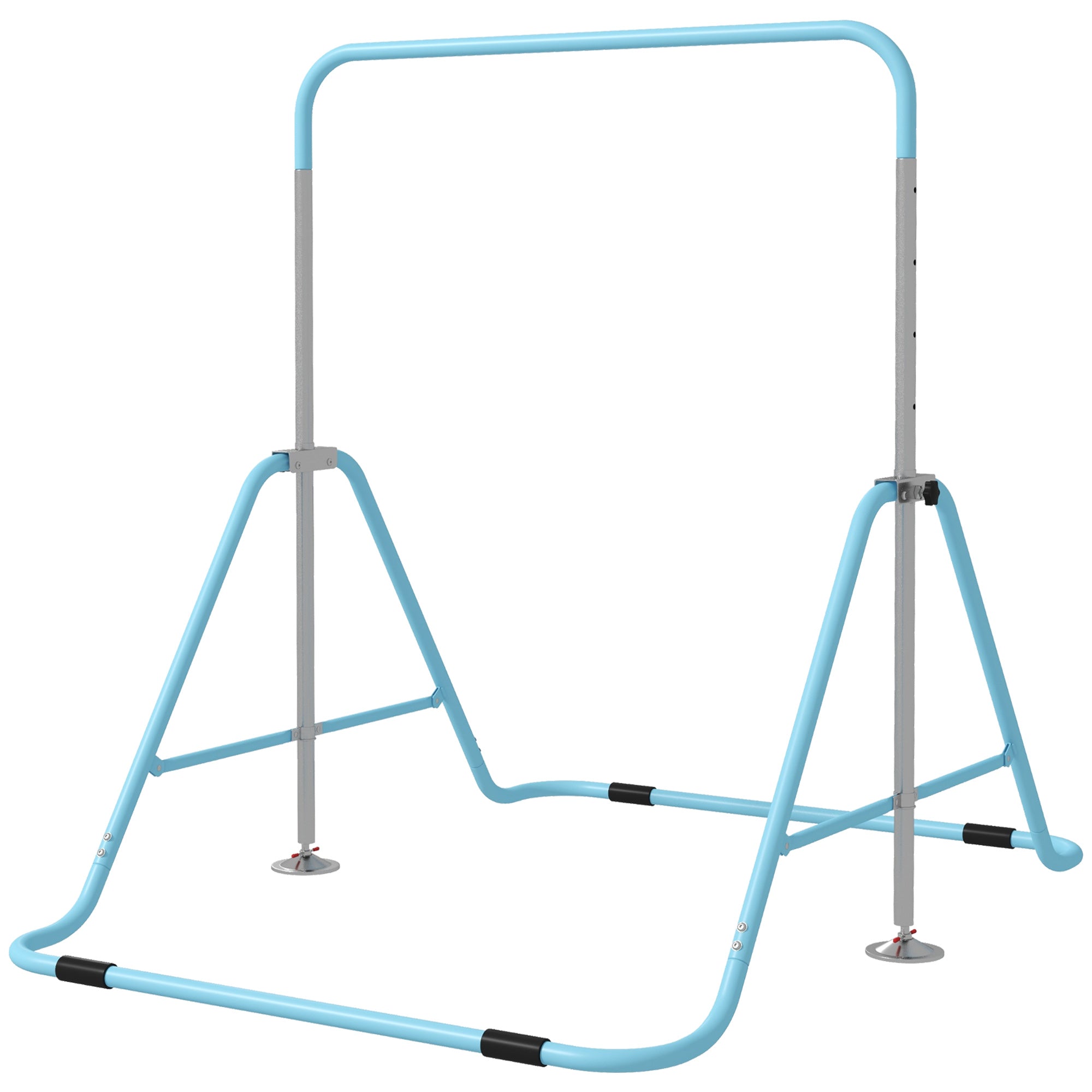 Kids Gymnastic Bar, with Adjustable Height, Foldable Horizontal Bars - Light Blue