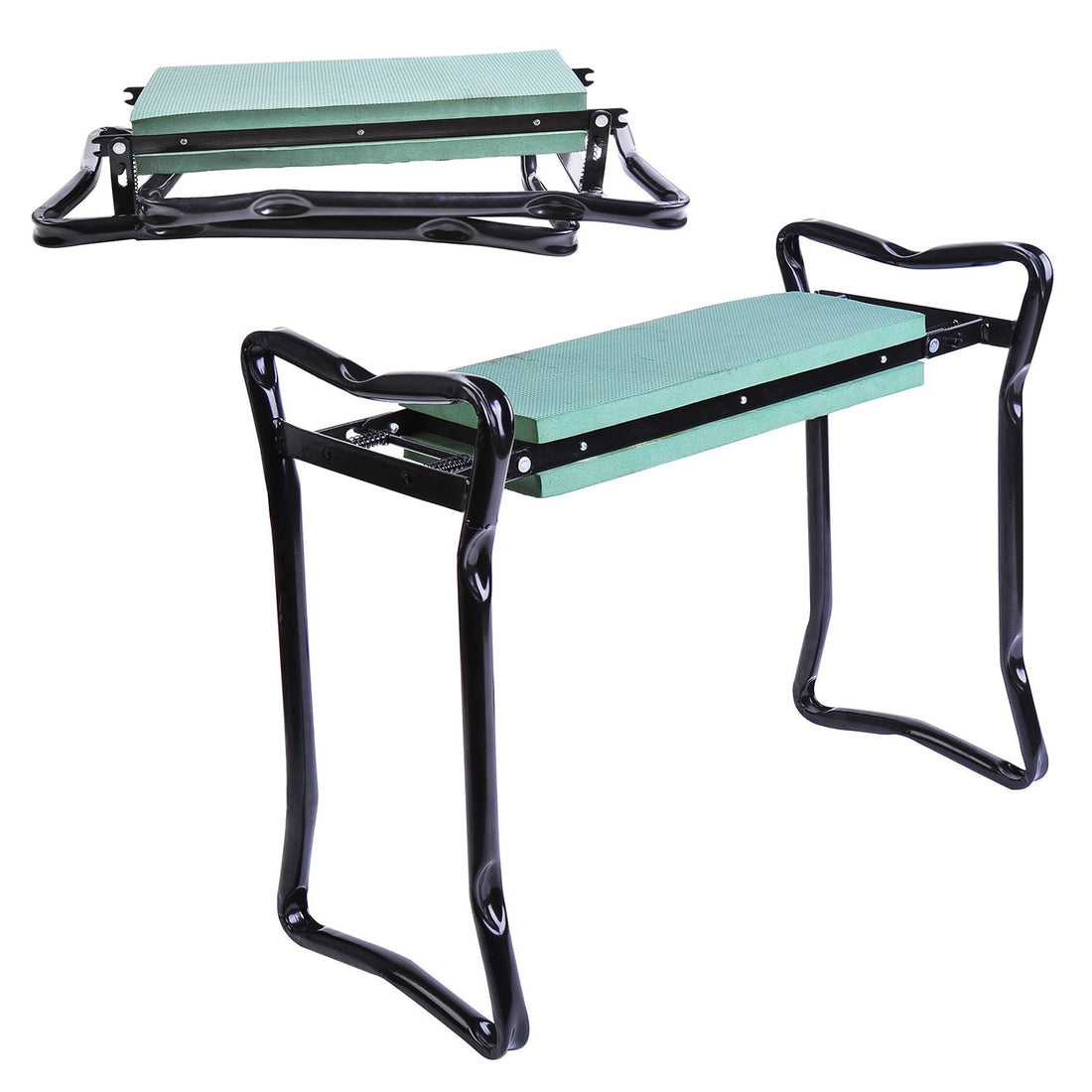 2 In 1 Garden Kneeler Seat Kneeling Pad Support Bench Foldable Knee Protector, Green