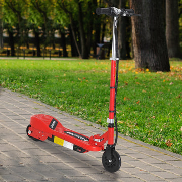Folding Electric Kids Scooter Ride on Age 7-14, Red/Black