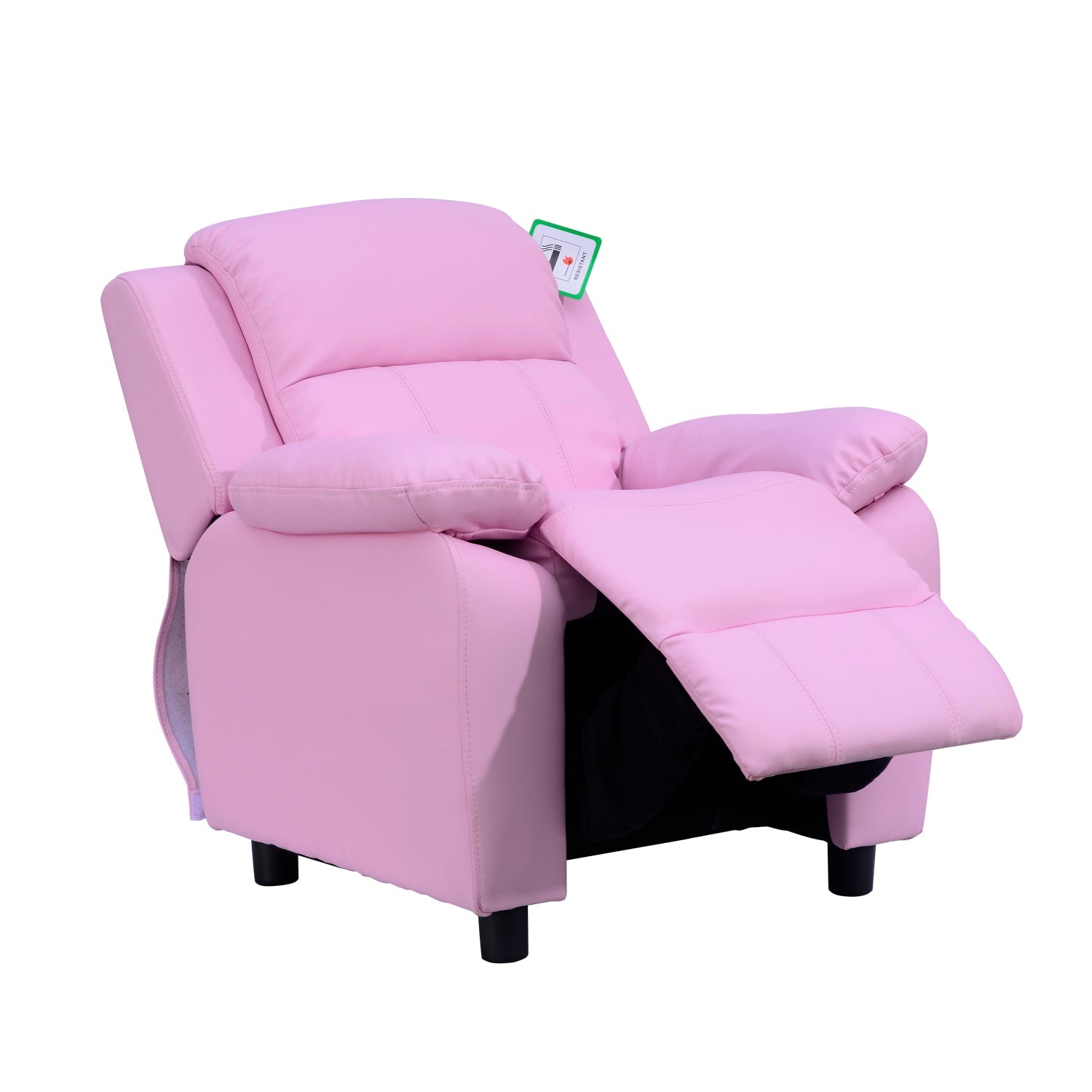 Kids Sofa Armchair Toddler Recliner Children's Chair Lounger Games Chair PU Leather w/ Storage (Pink)