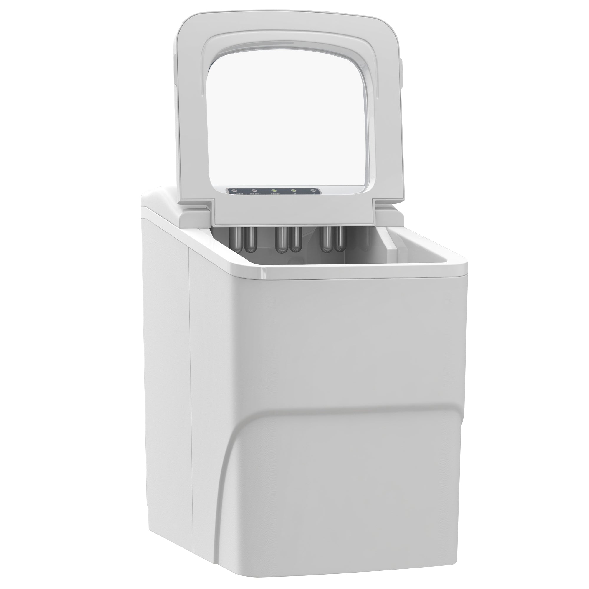 12kg Countertop Ice Cube Machine, with Scoop - White