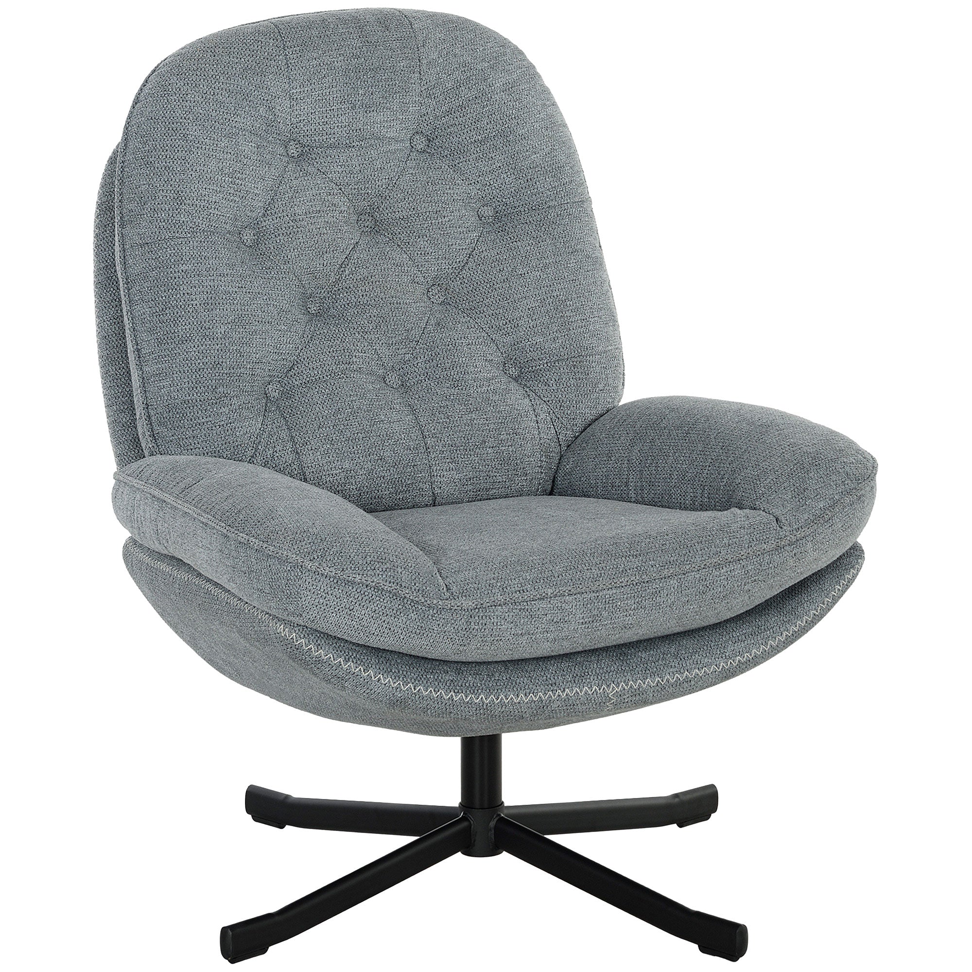 Relaxed Swivel Armchair - Grey
