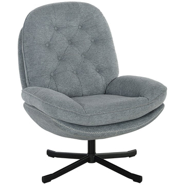 Relaxed Swivel Armchair - Grey