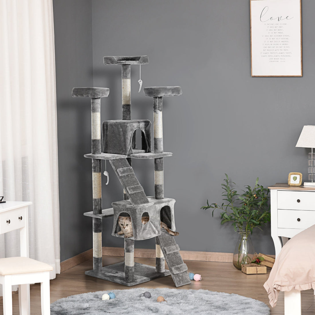 Cat Tree Scratching House, Activity Play Centre