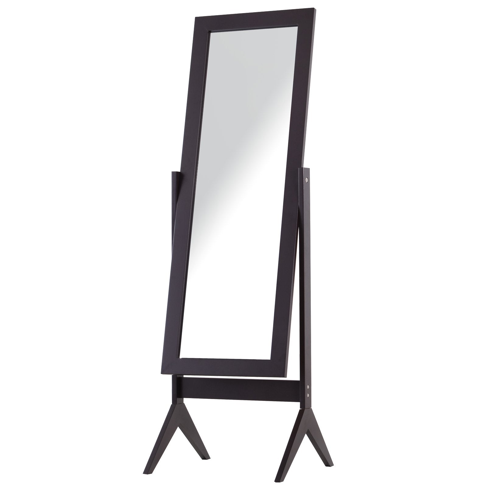 Freestanding Dressing Mirror Bedroom Tall Adjustable Angle 148x47cm Brown