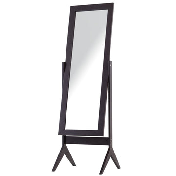 Freestanding Dressing Mirror Bedroom Tall Adjustable Angle 148x47cm Brown