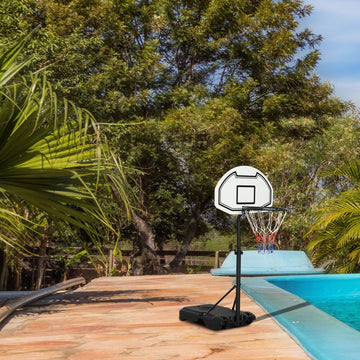 Portable Basketball Stand 94-123cm Basket Height Adjustable Hoop For Adults Suitable for Pool Side