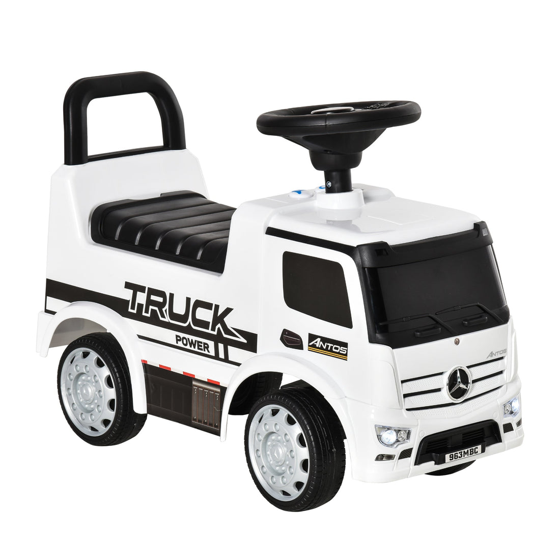 Compatible Kids Ride On Car Truck Mercedes Benz Licensed Toddler Foot To Floor Slider w/Under Seat Storage for 12 - 36 Months White