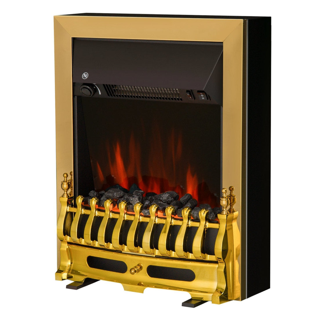 Electric Fireplace LED Light Complete Fire Place Heating Indoor Heater Coal Burning Flame Effect Heat 2000W Max